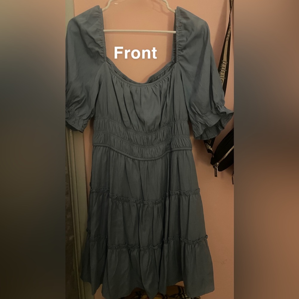 Blue ruffle dress